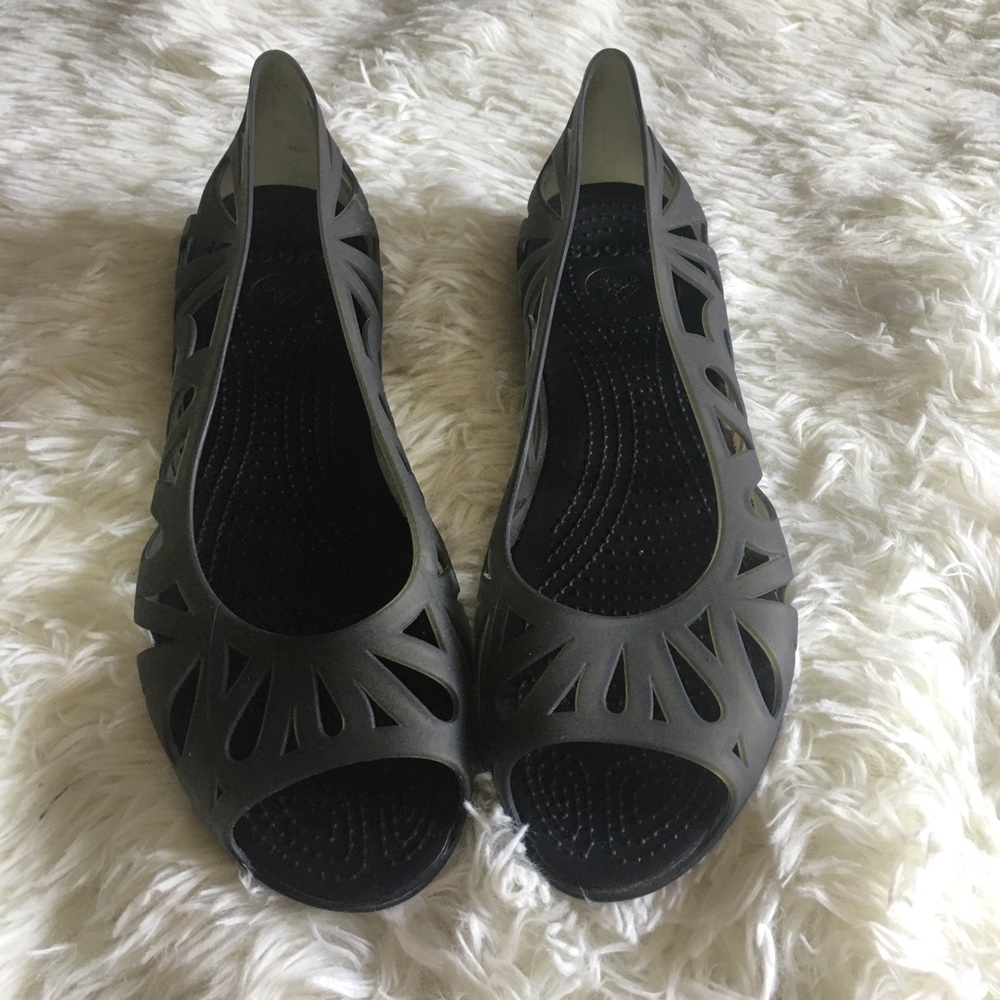 Crocs Jelly Peep Toe Flats